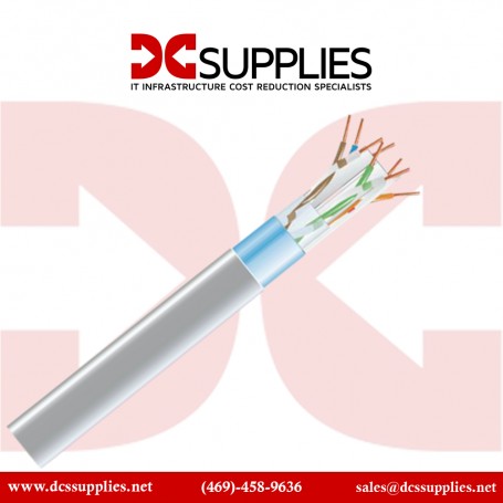 Black Box EVNSL0612A-1000 1000FT CAT6 Shielded 400-MHz Solid Bulk Cable (STP) Plenum - Gray