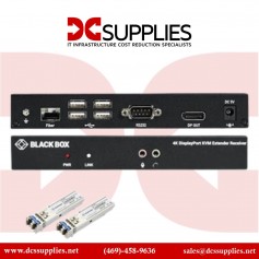 Black Box KVXLCDPF-100-SFPBUN1 KVX Series KVM Extender over Fiber 4K Single-Head DisplayPort USB 2.0
