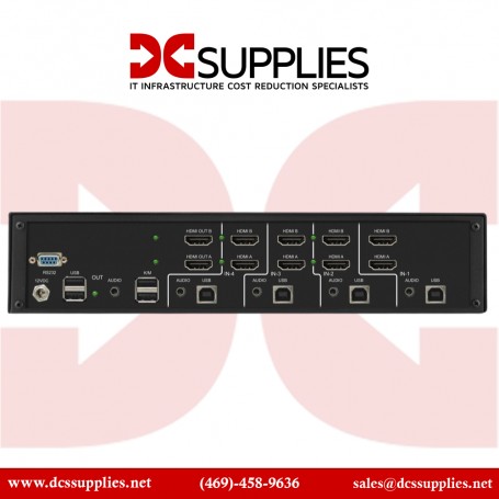 Black Box HD6224A-R2 4K60 HDMI Dual-Head KVM Switch, 4 Port