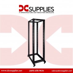 Black Box RMT920A Flex Depth Rack - 45U, 4-Post 24"W x 24"D, M6 Square Holes, TAA Compliant