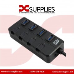 Adesso AUH-3040 4 Port USB 3.0 Hub Power ON/Off Switches