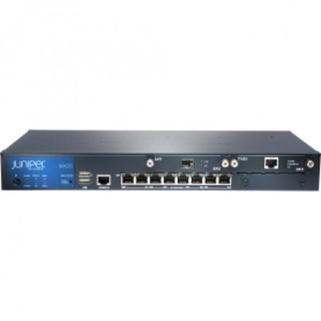 Juniper SRX220 Services Gateway - 8 Ports - Management Port - 2 Slots - Gigabit Ethernet- Rack-mountable