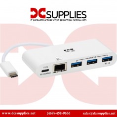 Tripp Lite U460-003-3AG-C 3-Port USB-C Hub with GbE and Charging