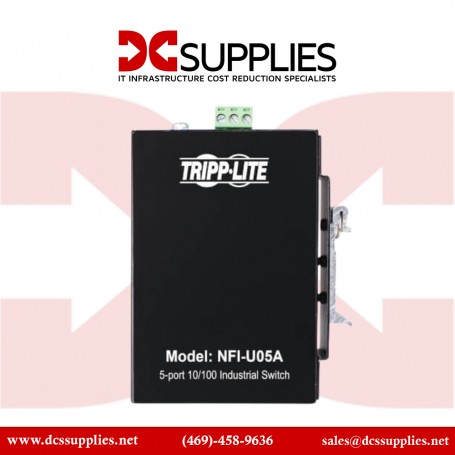 Tripp Lite NFI-U05 Ethernet Switch Unmanaged 5 Port Industrial DIN Mount 10/100 Mbps