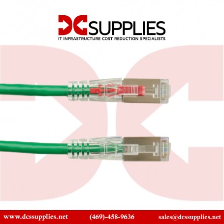 Black Box C6PC70S-GN-07 Giga True 3 CAT6 250MHz Lockable Shielded Cable Green 7ft