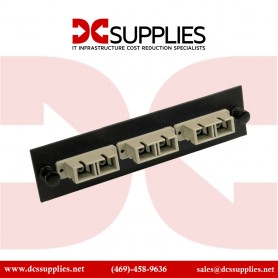 Black Box JPM451B Standard Adapter Panel Bronze Sleeves 3 Duplex SC Pairs Beige