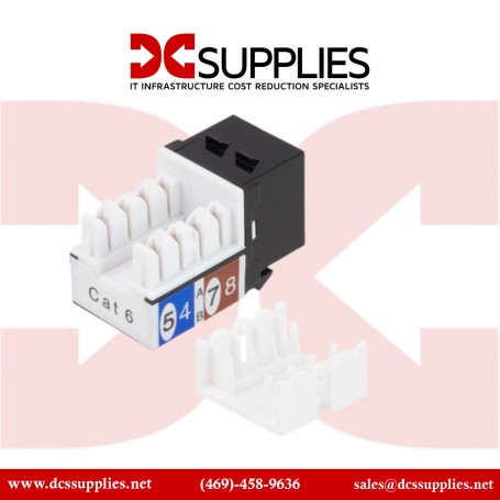 Black Box CAT6J-BK-25PAK CAT6 Keystone Jack Black 25 Pack