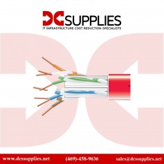 Black Box EYN869B-PB-1000 1000FT CAT6 Red Solid Bulk Plenum Cable 550MHz