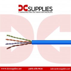 Black Box C5E-CM-SLD-BL Value Line 1,000FT Cat5e Solid Bulk 4PR Cable UTP CM PVC Blue