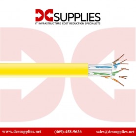 Black Box C6ABC51-YL-1000 1000FT CAT6A Yellow Solid Plenum Cable