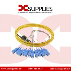 Black Box FOPT50S1-SC-12YL-3 3M OS1 Single-Mode Fiber Optic Pigtail 12-Strand SC Yellow