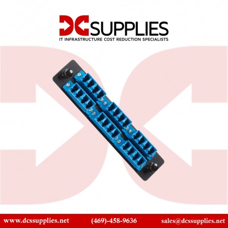 Black Box JPM450B Fiber Adapter Panel, Low Density, Pack of 5 pcs