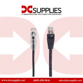 Black Box CAT6PC-001-BK-10PAK 10-pack 1FT CAT6 Black Molded Boot Stranded Patch Cable Value Line