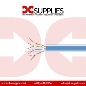 Black Box C6ABC50-STR-BL-1000 CAT6A Bulk Cable Stranded UTP 650MHz Cm PVC PoE Blue 1000FT