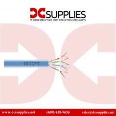 Black Box C6ABC50S-STR-BL-1000 CAT6A Bulk Cable, Stranded S/FTP, 650 MHz, 1000 ft, Blue
