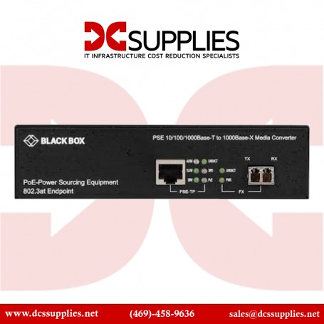 Black Box LPS500A-MM-LC-R3 10/100/1000BT PoE Media Convverter MMLC