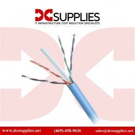 Belkin A7L704-1000BL-P CAT6 Solid Bulk Cable 4PR 24 AWG 1000FT Blue Plenum