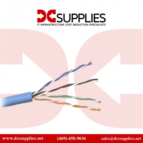 Belkin A7L604-1000-BLU RJ45 FastCAT 5e Horizontal Solid Bulk Cable 1000-Ft Blue