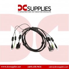 VERTIV CBL0147 KVM Cable, USB Keyboard and Mouse, DVI-D and Audio Cable, 10 ft
