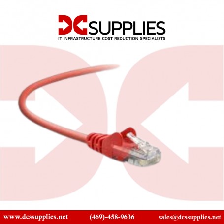 Belkin A3L791-02-RED-S CAT5e RJ45 Snagless Molded Patch Cable 2-Ft - Red