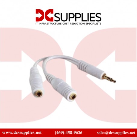 Belkin F8V234-WHT Speaker and Headphone Splitter, Standard, White