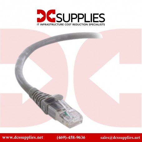 Belkin F2CP003-25GY-LS 25FT Cable CAT6A Patch STP-RJ45 RJ45 Snagless Gray