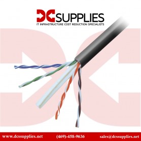 Belkin A7L704-1000BK-P 1000FT Cable CAT6 Solid-Bulk 4PR 24AWG Black PLNM