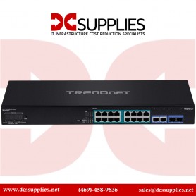 TRENDnet TPE-3018LS 18-Port Gigabit PoE+ Smart Surveillance Switch 16 x Gigabit PoE+ Ports
