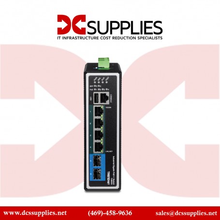TRENDnet TI-BG62I 6-Port Industrial Gigabit L2+ Managed PoE++ Switch