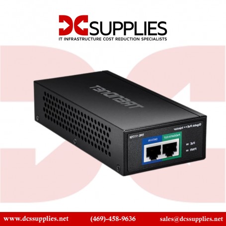 TRENDnet TPE-117GI Gigabit Ultra PoE+ Injector Power Over Ethernet Plus Signal