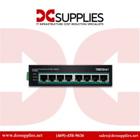 TRENDnet TI-PE80 8-Port Industrial Fast Ethernet PoE+ DIN-Rail Switch