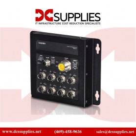 TRENDnet TI-TPG80 8-Port Industrial EN50155 M12 Gigabit PoE+ Railway Switch