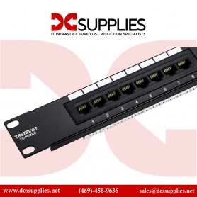 TRENDnet TC-P08C6 8-Port Cat. 6 Unshielded Patch Panel (10" wide)