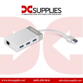TRENDnet TU3-ETGH3 USB 3.0 to Gigabit Ethernet Adapter + USB Hub