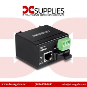 TRENDnet TI-F10S30 Hardened Industrial 100Base-FX Single-Mode SC Fiber Converter