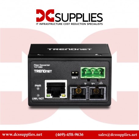 TRENDnet TI-F10SC Hardened Industrial 100Base-FX Multi-Mode SC Fiber Converter