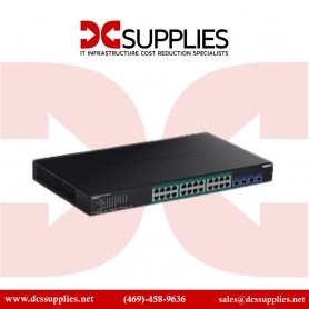 TRENDnet TPE-30284 28-Port Gigabit Web Smart PoE+ Switch with 10G SFP+ Slots
