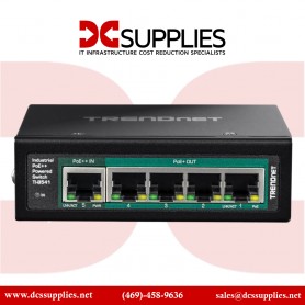 TRENDnet TI-B541 5-Port Industrial PoE+ Switch, Gigabit Metal Housing