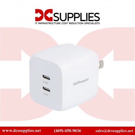 VisionTek 901535 GaN II Fast Charger Power Adapter Dual USBC Ports