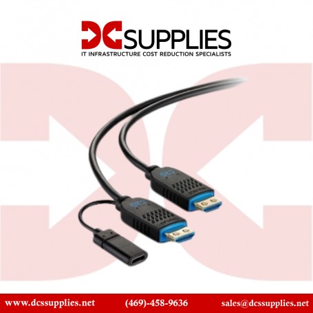 C2G 29535 25ft DisplayPort Active Optical Cable AOC 4K 60Hz Plenum CMP