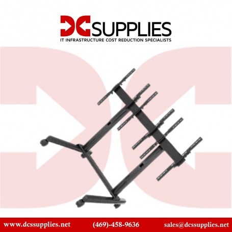 Chief LVM3X1UP Fusion Micro-Adjustable Large Freestanding Video Wall cart - for 3 LCD displays - black