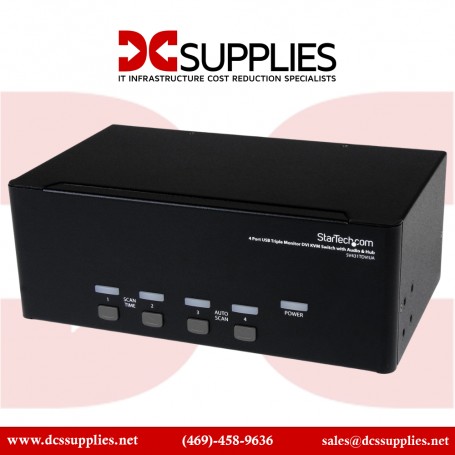 StarTech.com SV431TDVIUA 4 Port Triple Monitor DVI USB Switch