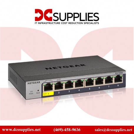 NETGEAR GS108T-300NAS 8 Port Gigabit Ethernet Smart Managed Pro Switch