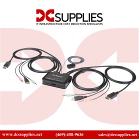StarTech SV211DPUA4K 2 Port DisplayPort KVM Switch - 4K with 4ft Cables