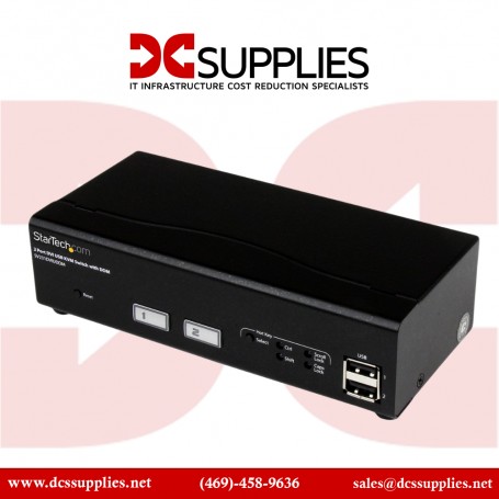 StarTech SV231DPDDUA Dual Monitor DisplayPort KVM Switch - 2 Port - USB 2.0 Hub