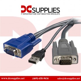 StarTech SVUSBVGA10 10 ft Ultra-Thin USB VGA 2-in-1 KVM Cable