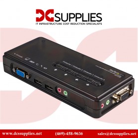 StarTech SV411KUSB 4 Port Mini USB KVM Kit with Cables and Audio Switching
