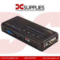 StarTech SV411KUSB 4 Port Mini USB KVM Kit with Cables and Audio Switching