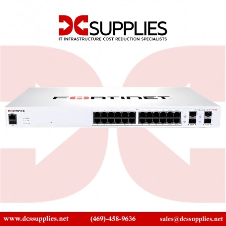 FORTINET FS-124F-FPOE FORTISWITCH SWITCH 24 PORTS MANAGED RACK-MOUNTABLE