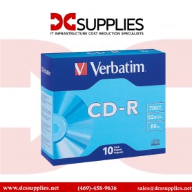 Verbatim 94935 CD-R 700MB 52X with Branded Surface -10pk Slim Case